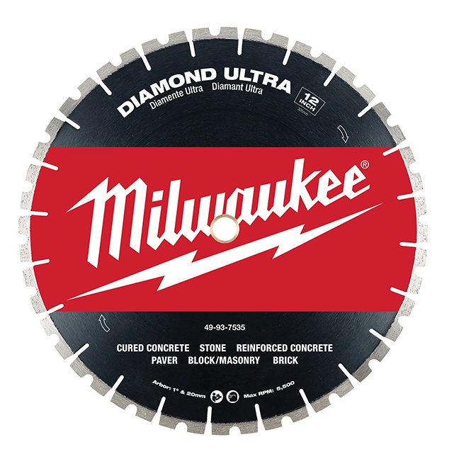 Milwaukee 49-93-7535 12" Diamond Ultra Segmented Blade
