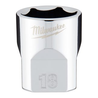 Milwaukee 45-34-9088 3/8" Drive 18mm Metric 6-Point Standard Socket