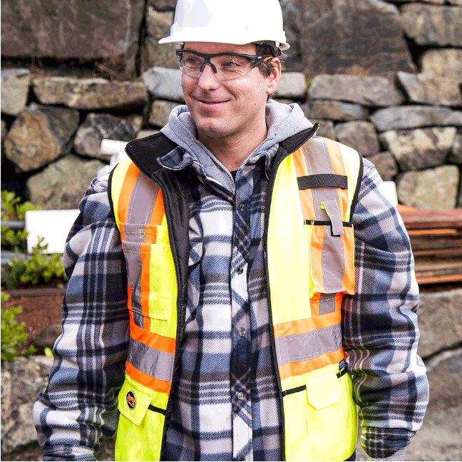 Pioneer Hi-Viz Reversible Insulated Safety Vest