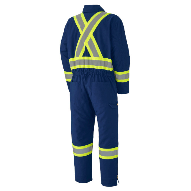 Pioneer Hi-Viz Quilted Cotton Duck Safety Coveralls - Image 5