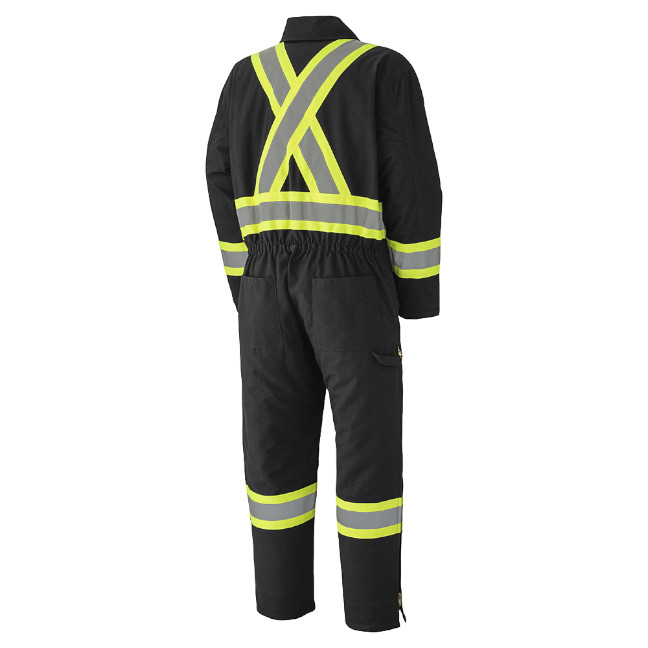 Pioneer Hi-Viz Quilted Cotton Duck Safety Coveralls - Image 3