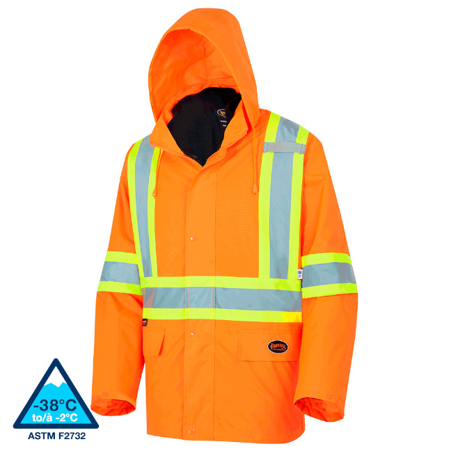 Pioneer THE ROCK Hi-Viz 300D Oxford Polyester 3-in-1 Safety Parka - Image 4