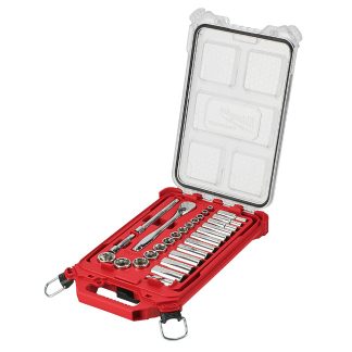 Milwaukee 48-22-9481 PACKOUT SAE 3/8" Ratchet and Socket Set 28-Piece