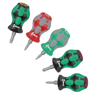 Wera 008872 Kraftform Plus Stubby Screwdriver Set 5-Piece