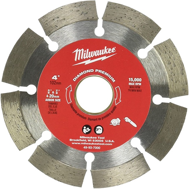 Milwaukee 49-93-7000 4" Diamond Premium Segmented