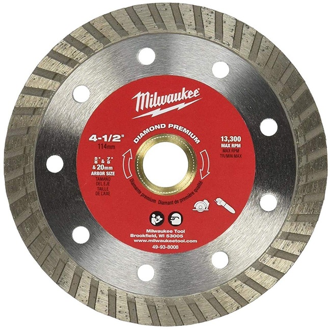 Milwaukee 49-93-8008 4-1/2" Diamond Premium Turbo