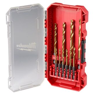 Milwaukee 48-89-4633 SHOCKWAVE REDHELIX Titanium Drill Bit Set 10-Piece