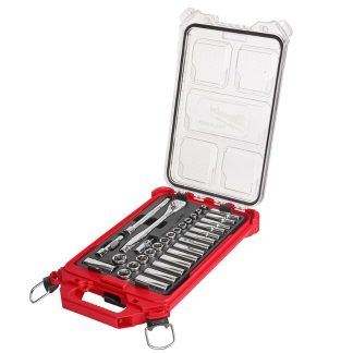 Milwaukee 48-22-9482 PACKOUT Metric 3/8" Ratchet and Socket Set 32-Piece