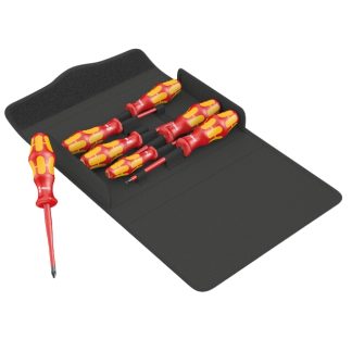 Wera 136013 Kraftform 100 iS/7 VDE Insulated Slim Screwdriver Set