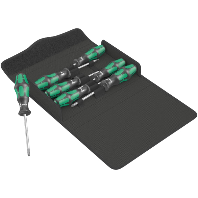 Wera 105623 Kraftform 300/7 Set 1 Phillips/PoziDriv/TORX/Slotted Screwdriver Set 7-Piece