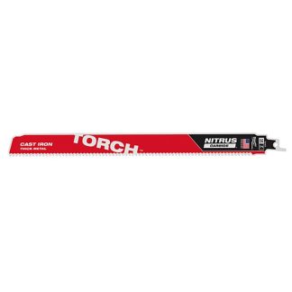 Milwaukee 48-00-5263 12" 7TPI TORCH™ SAWZALL® Blades with NITRUS CARBIDE™ 1-Pack
