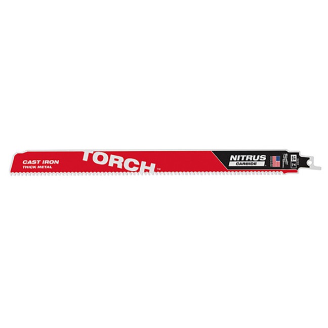 Milwaukee 48-00-5263 12" 7TPI TORCH™ SAWZALL® Blades with NITRUS CARBIDE™ 1-Pack
