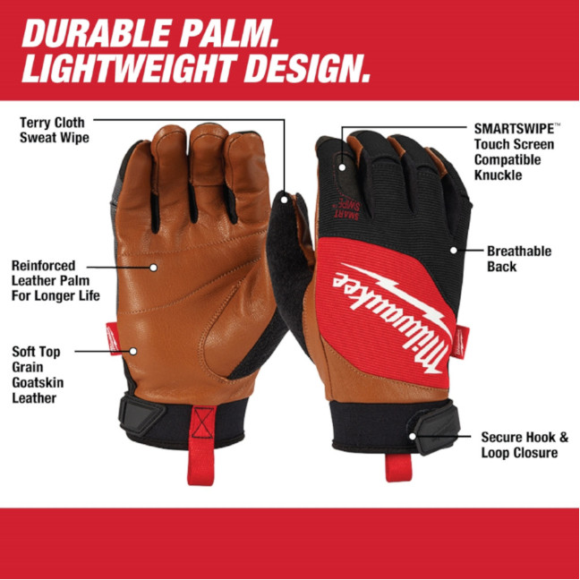 Milwaukee Leather Performance Gloves - Image 2