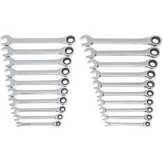 GearWrench 35720-06 SAE/Metric Ratcheting Combination Wrench Set 20-Piece