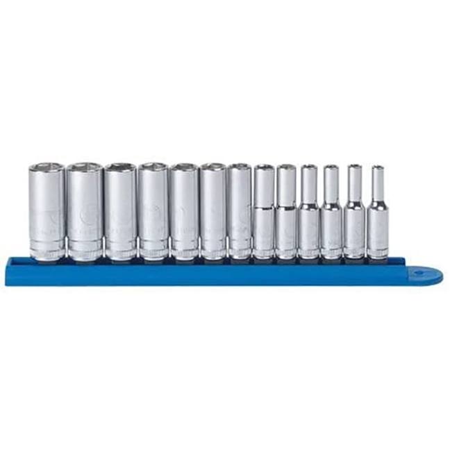 GearWrench 80304 13-Piece 1/4" Drive 6-Point Deep Metric Socket Set