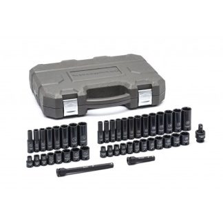 GearWrench 84916N 3/8" Drive 6-Point Standard & Deep Impact SAE/Metric Socket Set 44-Piece