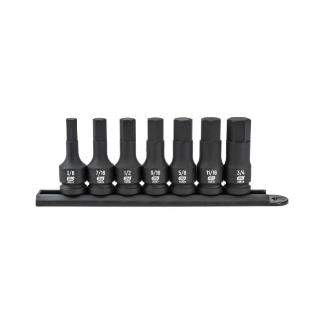 GearWrench 84941 1/2" Drive SAE Hex Bit Impact Socket Set 7-Piece