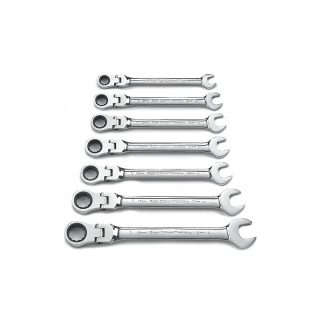 GearWrench 9900D 7PC Metric 12 Point Flex Head Ratcheting Combination Wrench Set