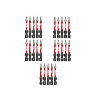 Milwaukee 48-32-4184 SHOCKWAVE Impact T20 x 2" TORX Bits 25-Pack