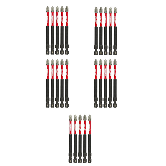 Milwaukee 48-32-4191 SHOCKWAVE Impact PH2 x 3-1/2" Phillips Bit 25-Pack