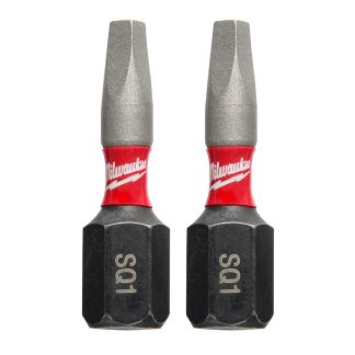 Milwaukee 48-32-4421 SHOCKWAVE Impact SQ1 X 1” Square Bits 2-Pack