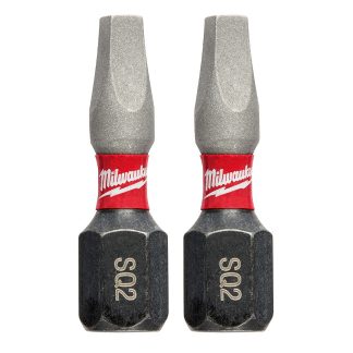 Milwaukee 48-32-4422 SHOCKWAVE Impact SQ2 X 1” Square Insert Bit 2-Pack