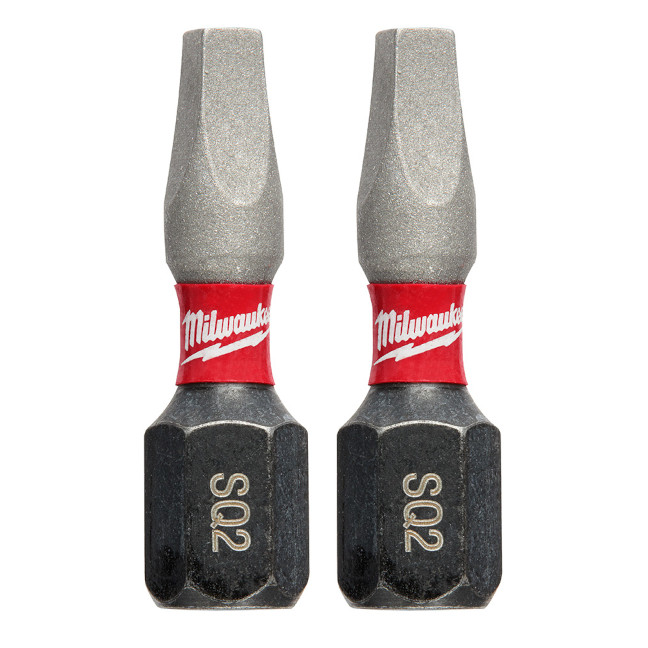 Milwaukee 48-32-4422 SHOCKWAVE Impact SQ2 X 1” Square Insert Bit 2-Pack