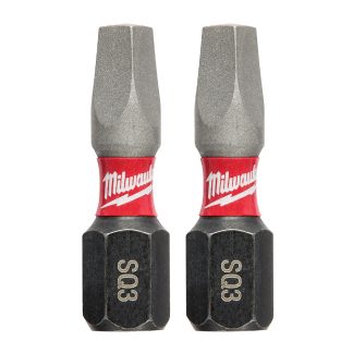 Milwaukee 48-32-4423 SHOCKWAVE™ Impact SQ3 X 1” Square Bits 2-Pack