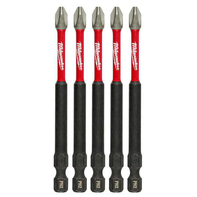 Milwaukee 48-32-4564 SHOCKWAVE™ Impact PH2 x 3-1/2" Phillips Bit 5-Pack