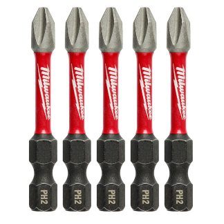 Milwaukee 48-32-4602 SHOCKWAVE™ Impact PH2 x 2" Phillips Bit 5-Pack