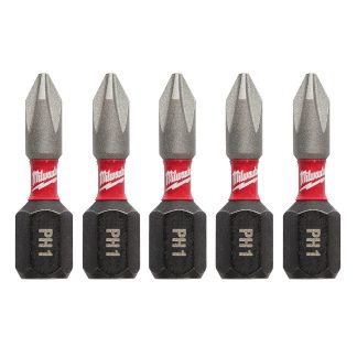 Milwaukee 48-32-4661 SHOCKWAVE Impact PH1 x 1" Phillips Bit 5-Pack