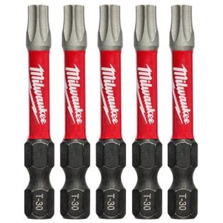 Milwaukee 48-32-4687 SHOCKWAVE Impact T30 x 2" TORX Bits 5-Pack