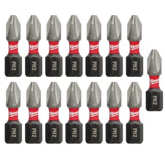 Milwaukee 48-32-5003 SHOCKWAVE Impact PH2 x 1" Phillips Bit 15-Pack