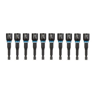 Milwaukee 49-66-4610 SHOCKWAVE Impact 10mm x 2-9/16" Magnetic Nut Driver 10-Pack