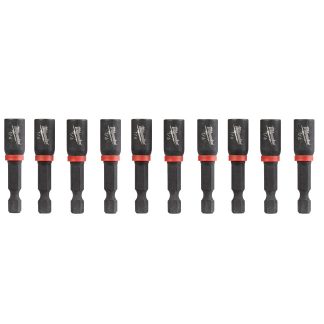 Milwaukee 49-66-4702 SHOCKWAVE Impact 1/4" x 1-7/8" Magnetic Nut Driver 10-Pack
