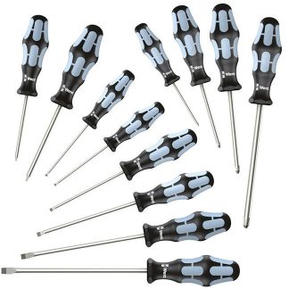 Wera 347903 Kraftform 3334/12 Stainless Steel Screwdriver Set 12-Piece