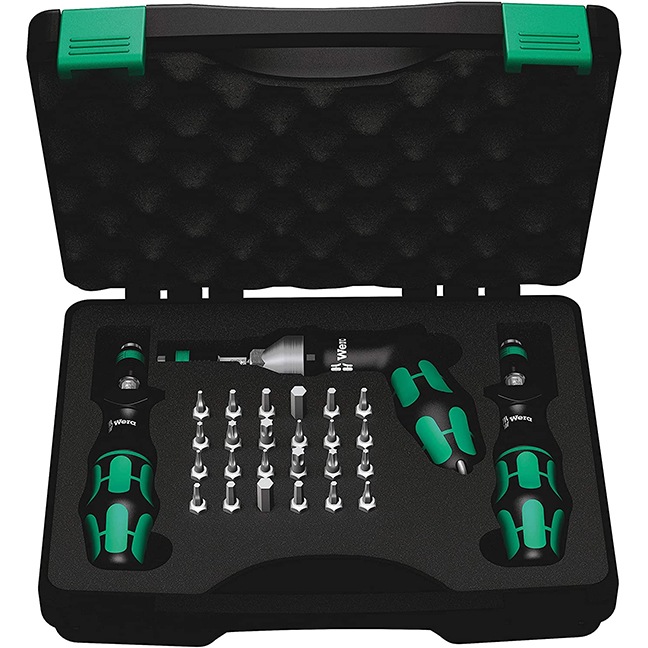 Wera 350451 7445/46/47 Torque Screwdriver Set 27-Piece 2.5 to 55 in-lbs