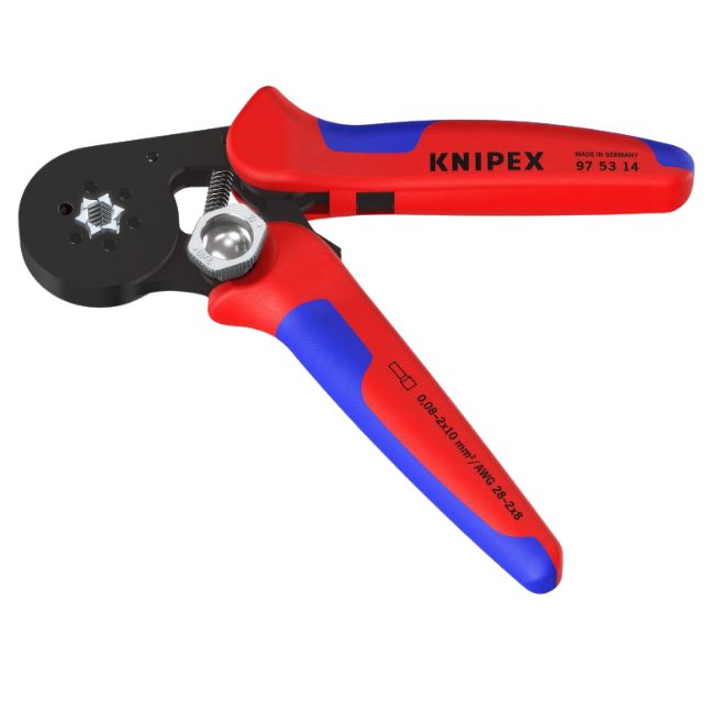 Knipex 975314 7-1/4" (180mm) Self-Adjusting Crimping Pliers for Wire Ferrules with Lateral Loading
