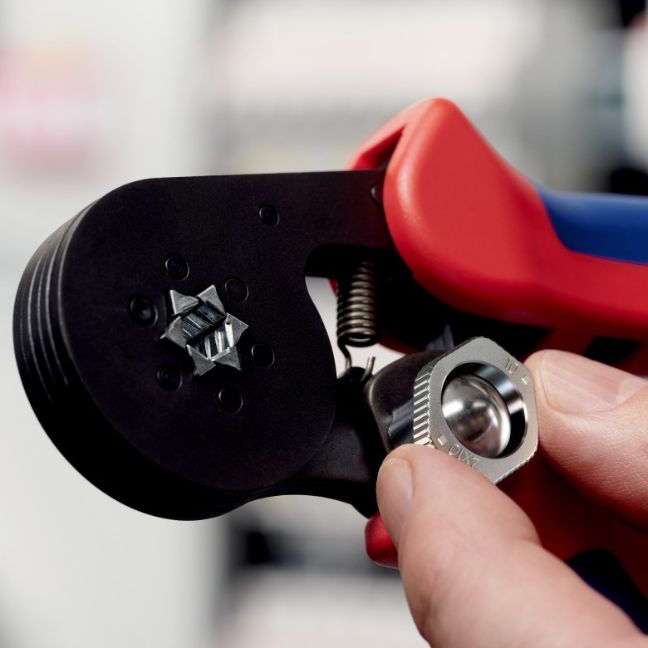 Knipex 975314 7-1/4" (180mm) Self-Adjusting Crimping Pliers for Wire Ferrules with Lateral Loading