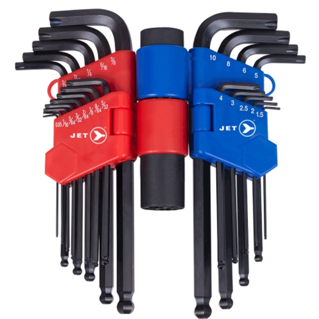 Jet 775123 JHHK-22 22-Piece SAE/Metric Hextractor Hex Key Set