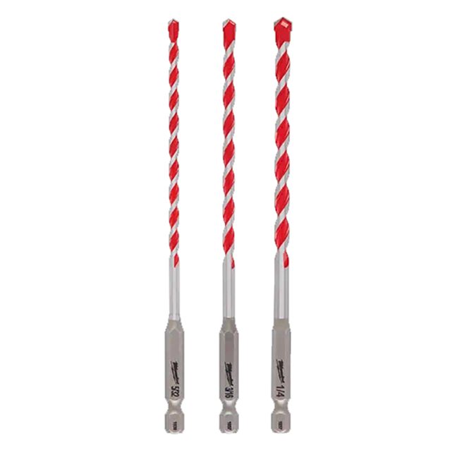 Milwaukee 48-20-9050 3-Piece SHOCKWAVE Carbide Hammer Drill Bit Kit