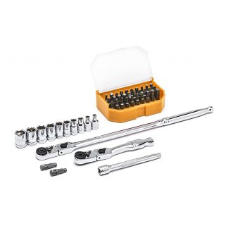 GearWrench 81032 45pc 1/4" Drive 6 Point Standard Metric Slim Head Mechanics Tool Set