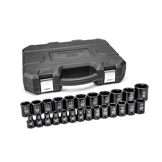 GearWrench 84933N 25pc 1/2" Drive 6 Point Standard Impact Metric Socket Set