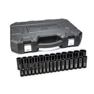 GearWrench 84947N 1/2" Drive 6 Point Standard & Deep Impact SAE Socket Set 39-PIece