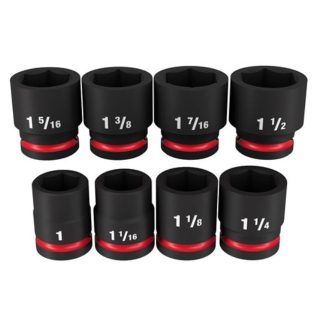 Milwaukee 49-66-7017 8-Piece SHOCKWAVE Impact Duty 3/4"Drive SAE Standard 6-Point Socket Set