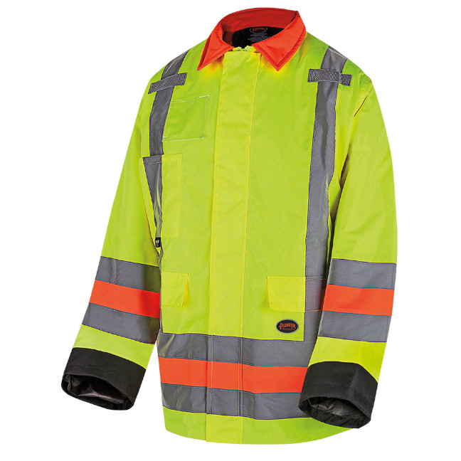 Pioneer 6040 V1190760 Quebec Winter Insulated Traffic Jacket Hi-Viz Yellow