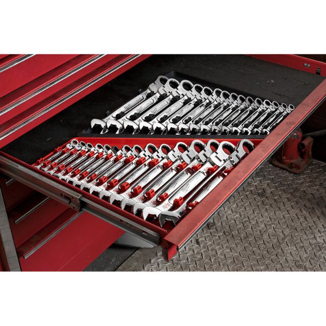 Milwaukee 48-22-9513 Flex Head Ratcheting Combination Metric Wrench Set 15-Piece - Image 3