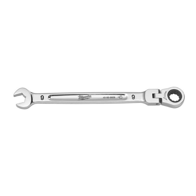 Milwaukee 45-96-9609 9mm Metric Flex Head Ratcheting Combination Wrench
