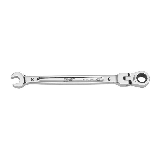 Milwaukee 45-96-9608 8mm Metric Flex Head Ratcheting Combination Wrench