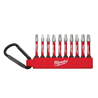 Milwaukee 48‐32‐4090 SHOCKWAVE  Square Drive 1,2,3 Carabiner Driver Bit Set 10-Piece